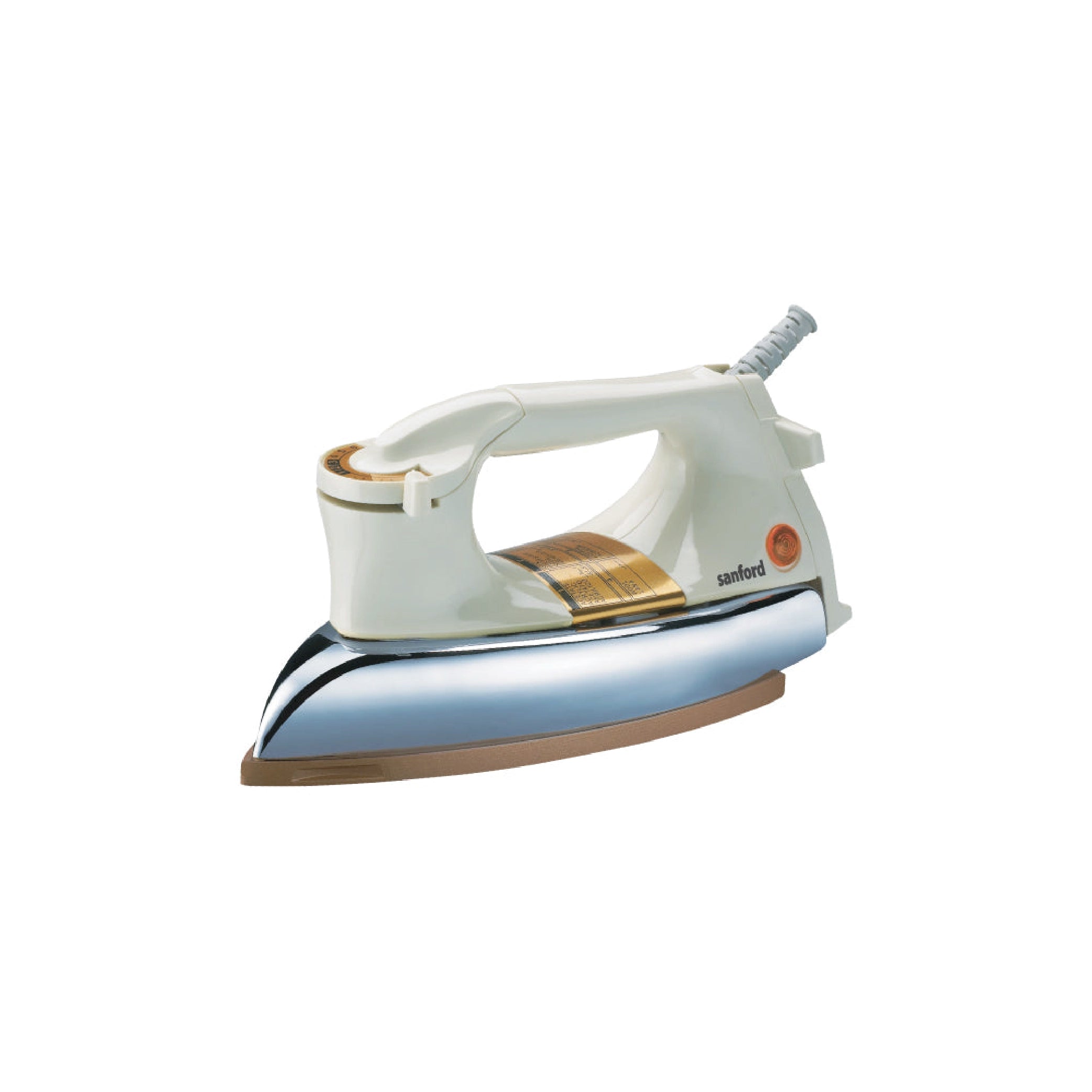 Sanford Dry Iron 1200W Heavy Weight with Golden Ceramic Soleplate and Smooth Glide Control - SF20DI Sanford KSA