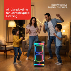 Sanford Rechargeable Portable Speaker with Wireless Mics and RGB Lights - SF2257RPS