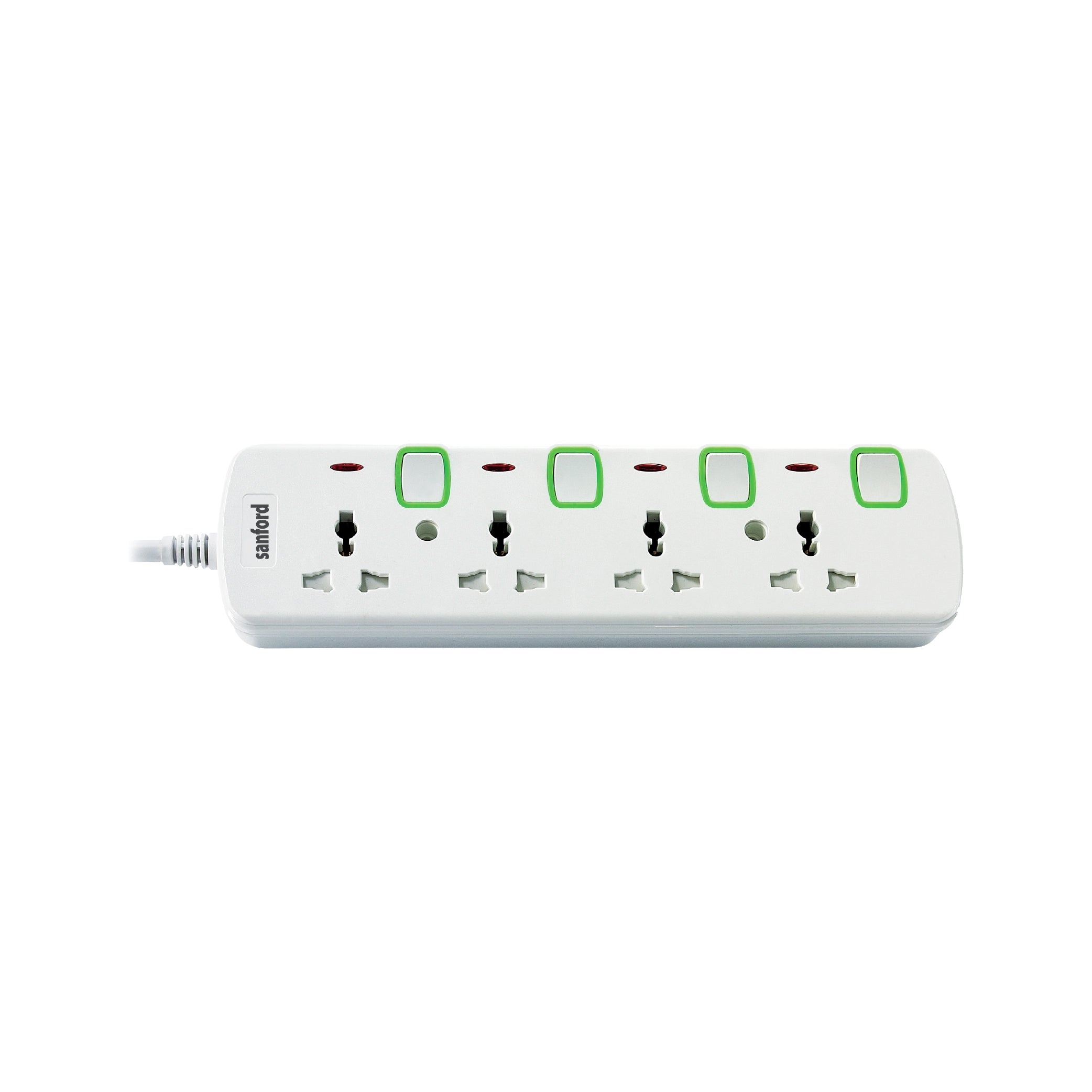 Sanford 4-Way Universal Extension Socket with Switches and 3 Meter Cable - SF2302ES Sanford KSA