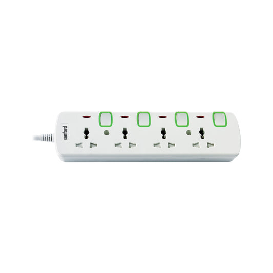Sanford 4-Way Universal Extension Socket with Switches and 3 Meter Cable - SF2302ES Sanford KSA