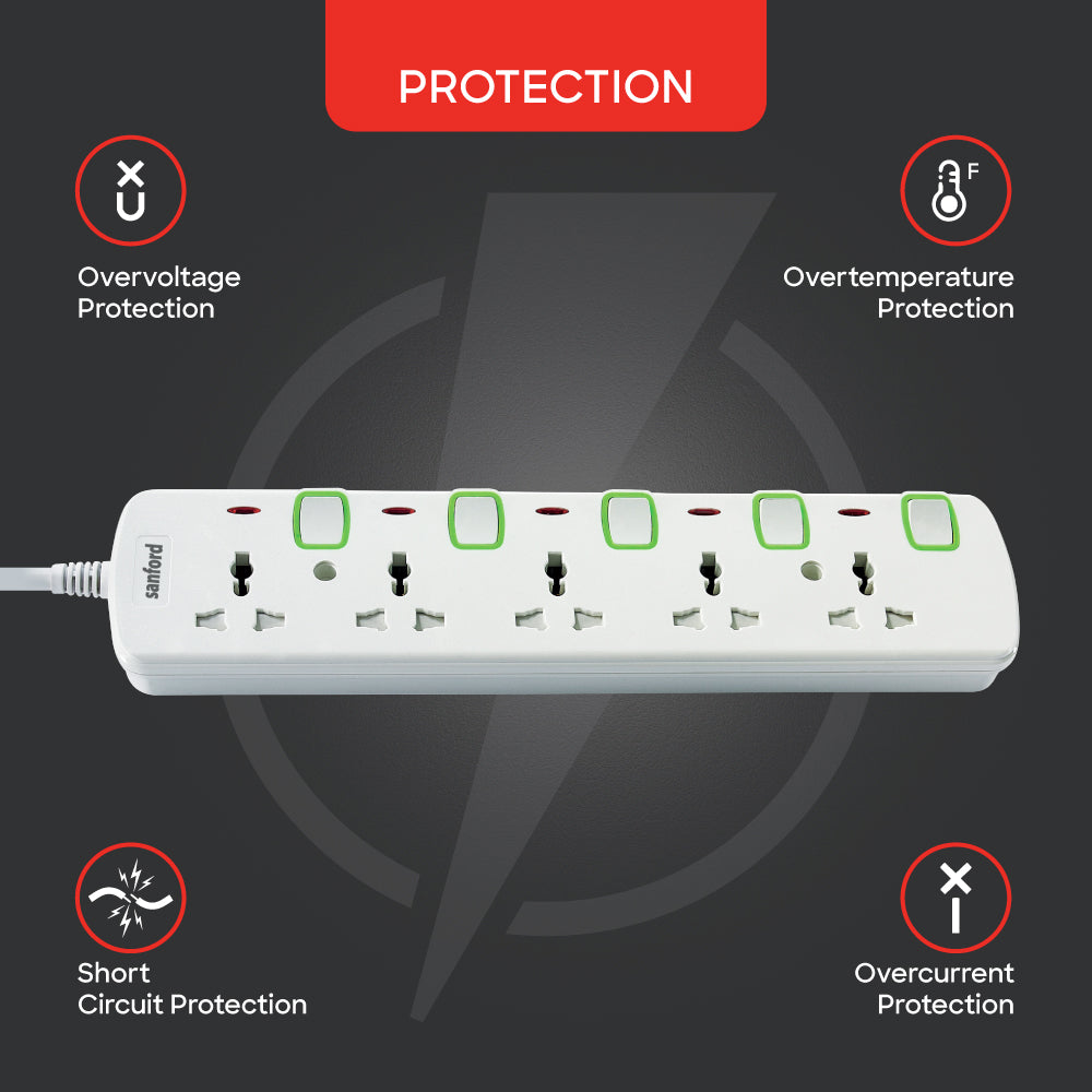 Sanford SF2303ES extension socket 5 meter cable length