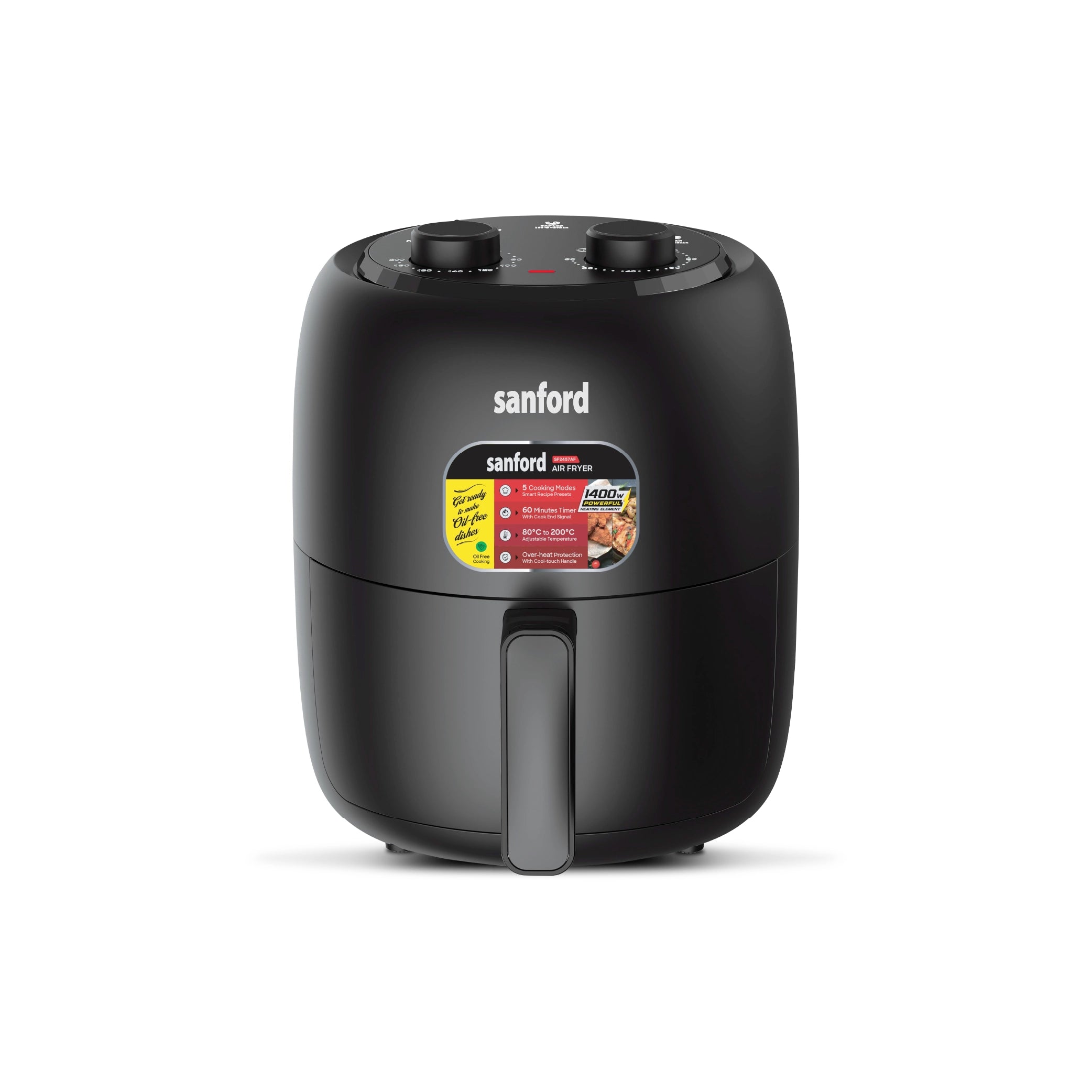 Sanford 3.5L Air Fryer with 5 Preset Cooking Modes and 1400W Power - SF2457AF Sanford KSA