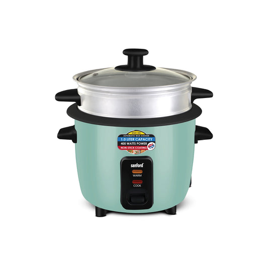 Sanford Rice Cooker 1.0L with Non-Stick Inner Pot, Stainless Steel Lid and Keep Warm - SF2511RC Sanford KSA
