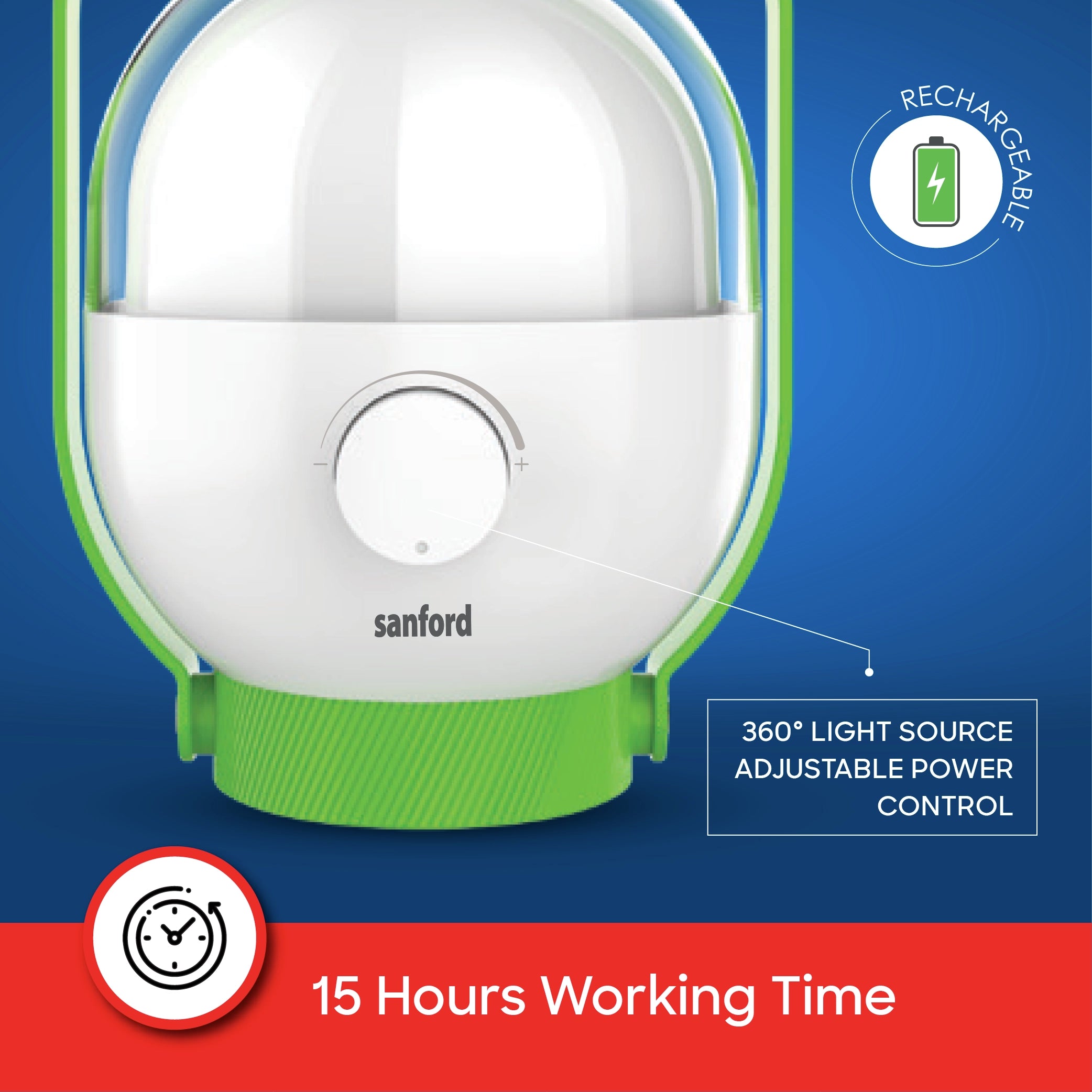 Sanford LED Emergency Lamp Rechargeable 360° Light with USB Charging - SF2731EL Sanford KSA