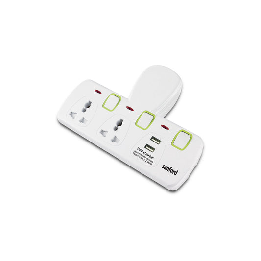 Sanford 2-Way Multi Adaptor with Dual USB Charging Ports 2100mA - SF286ADP Sanford KSA
