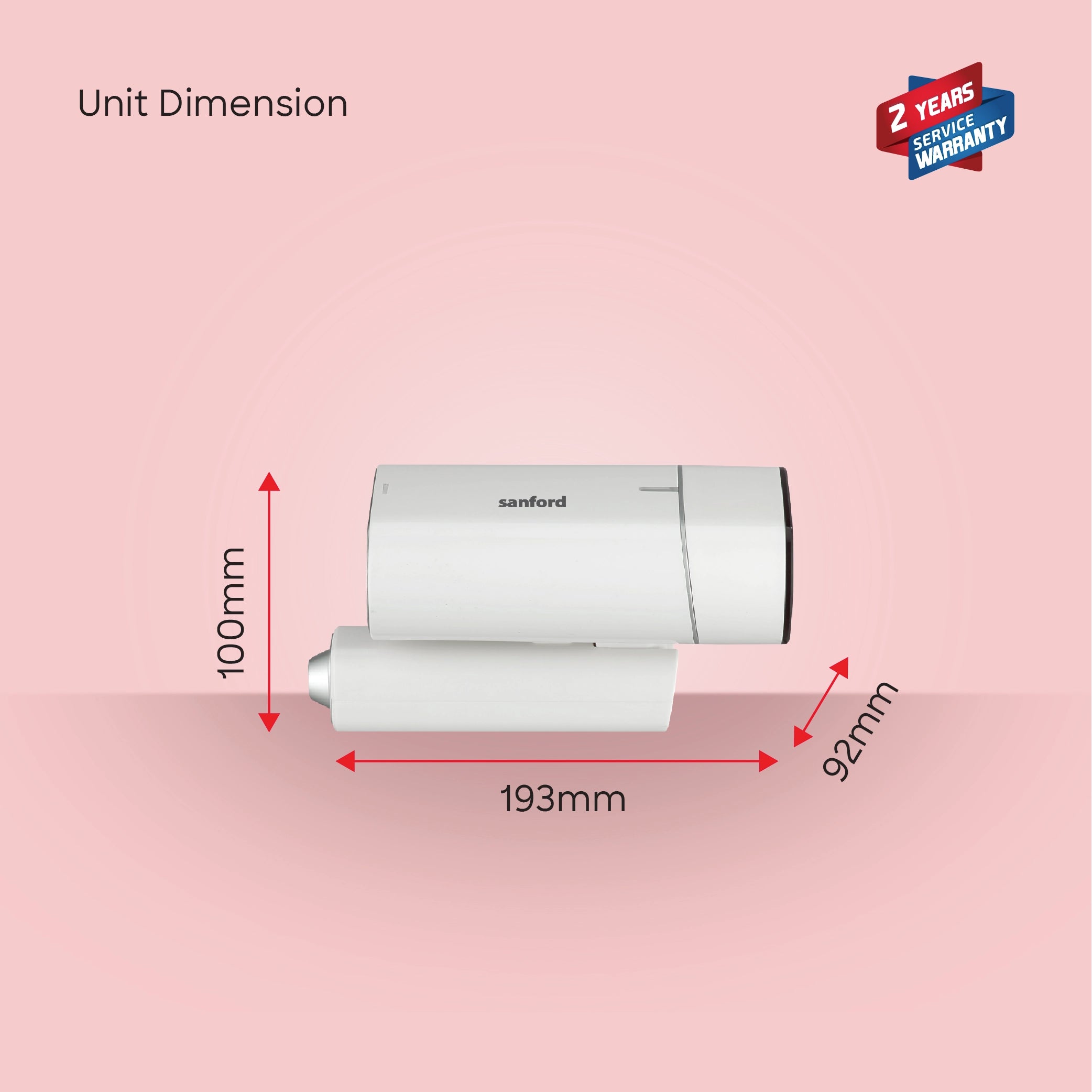 Sanford Handheld Garment Steamer 1300W with Foldable Compact Design and 130ml Water Tank - SF2902GS Sanford KSA