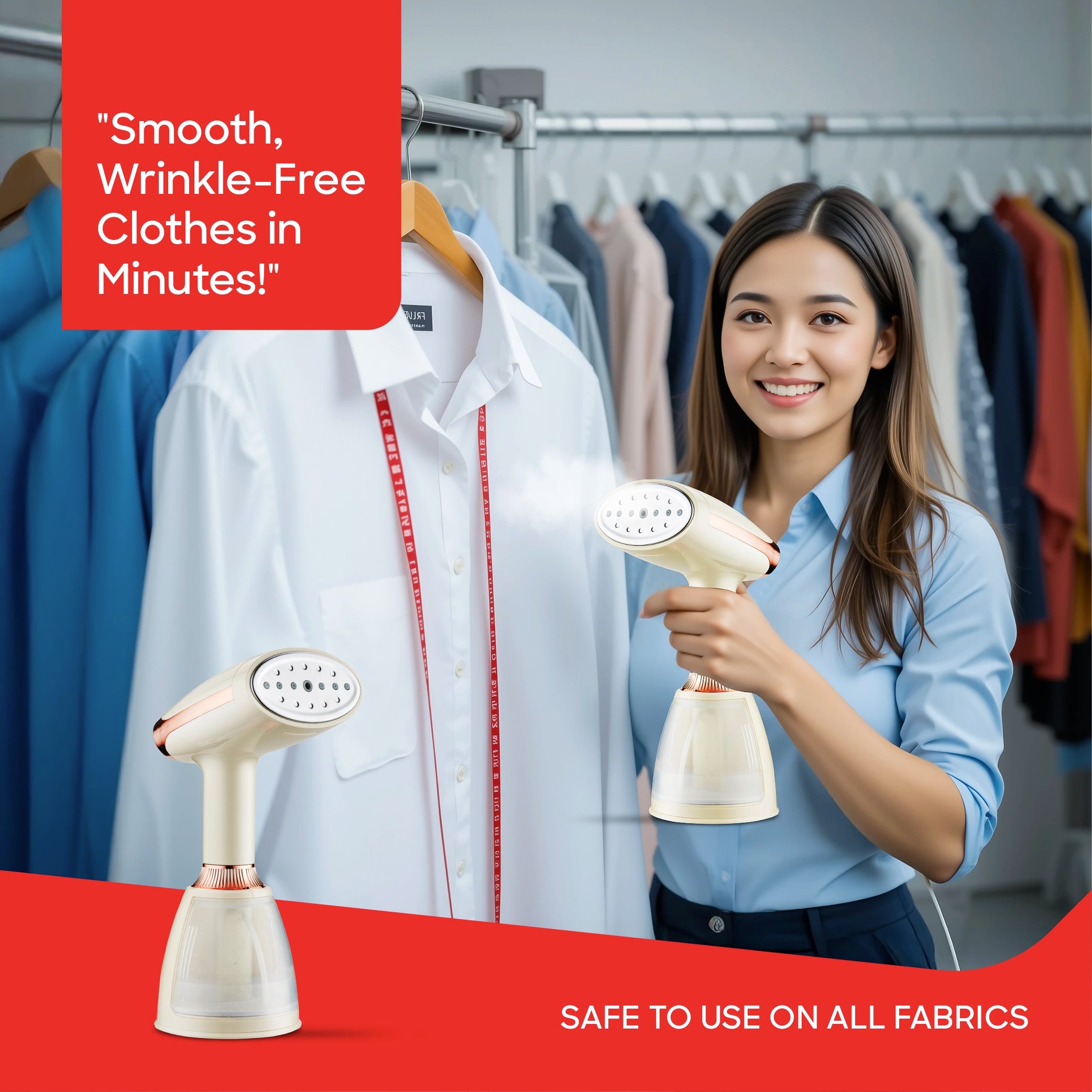 Sanford Handheld Garment Steamer 1640W with 3-Level Steam Control and 250ml Water Tank - SF2904GS Sanford KSA