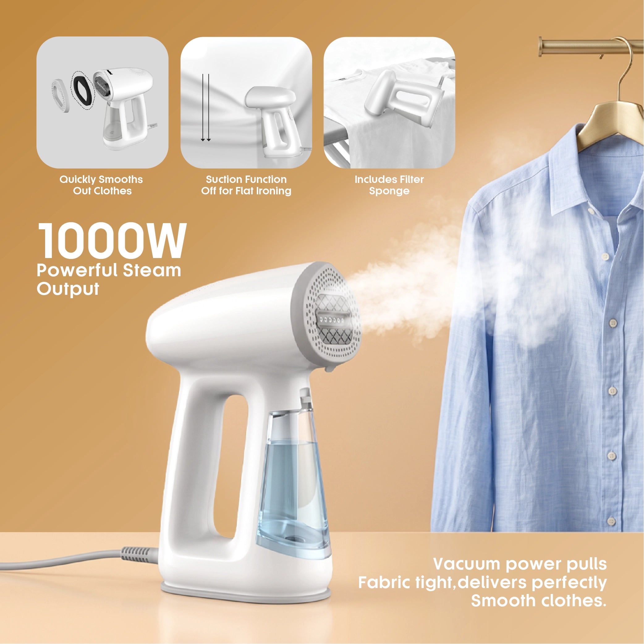 Sanford Vacuum Garment Steamer with Suction Function and Filter Sponge - SF2910GS Sanford KSA