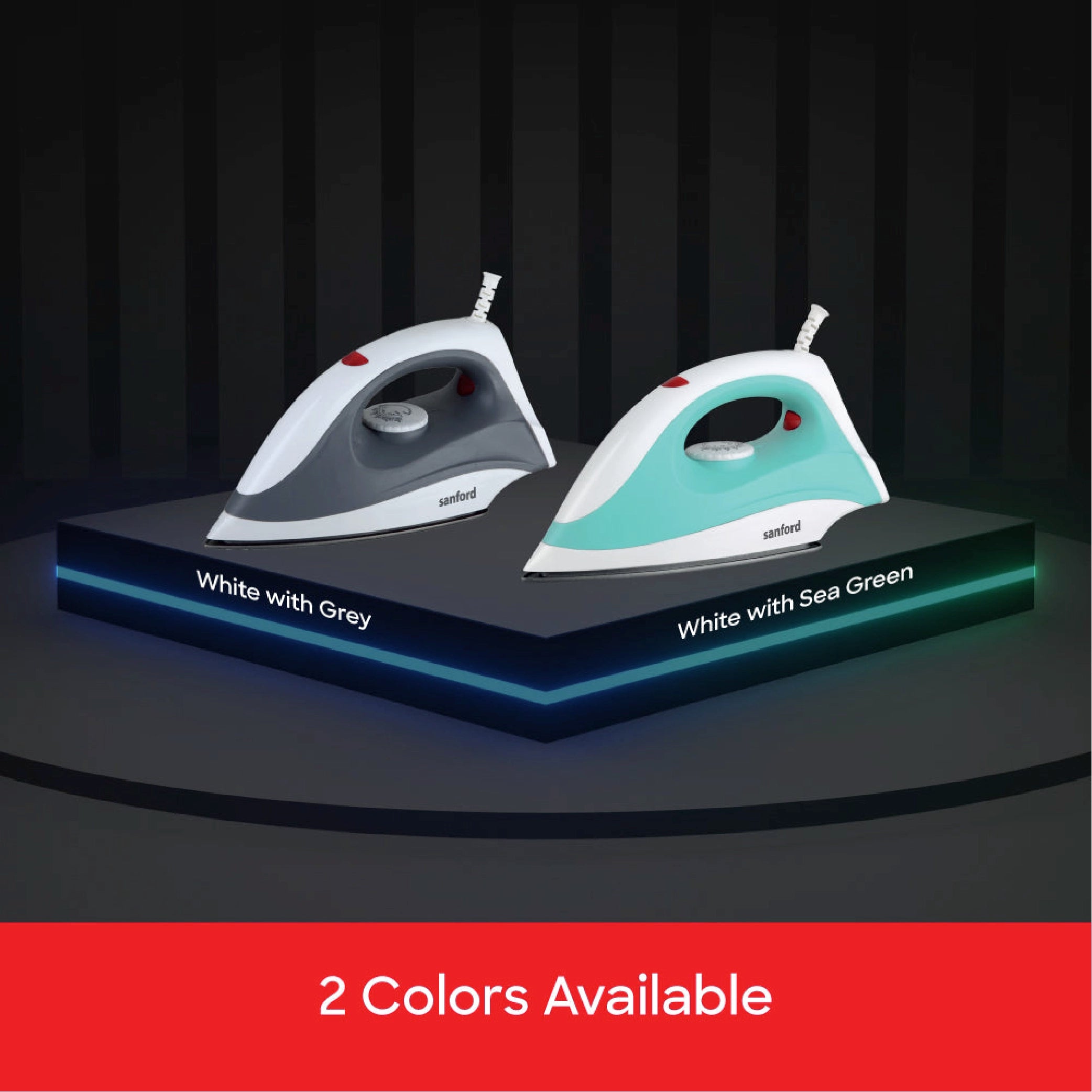 Sanford Dry Iron 1400W with Non-Stick Soleplate and Adjustable Temperature Control - SF29DI Sanford KSA