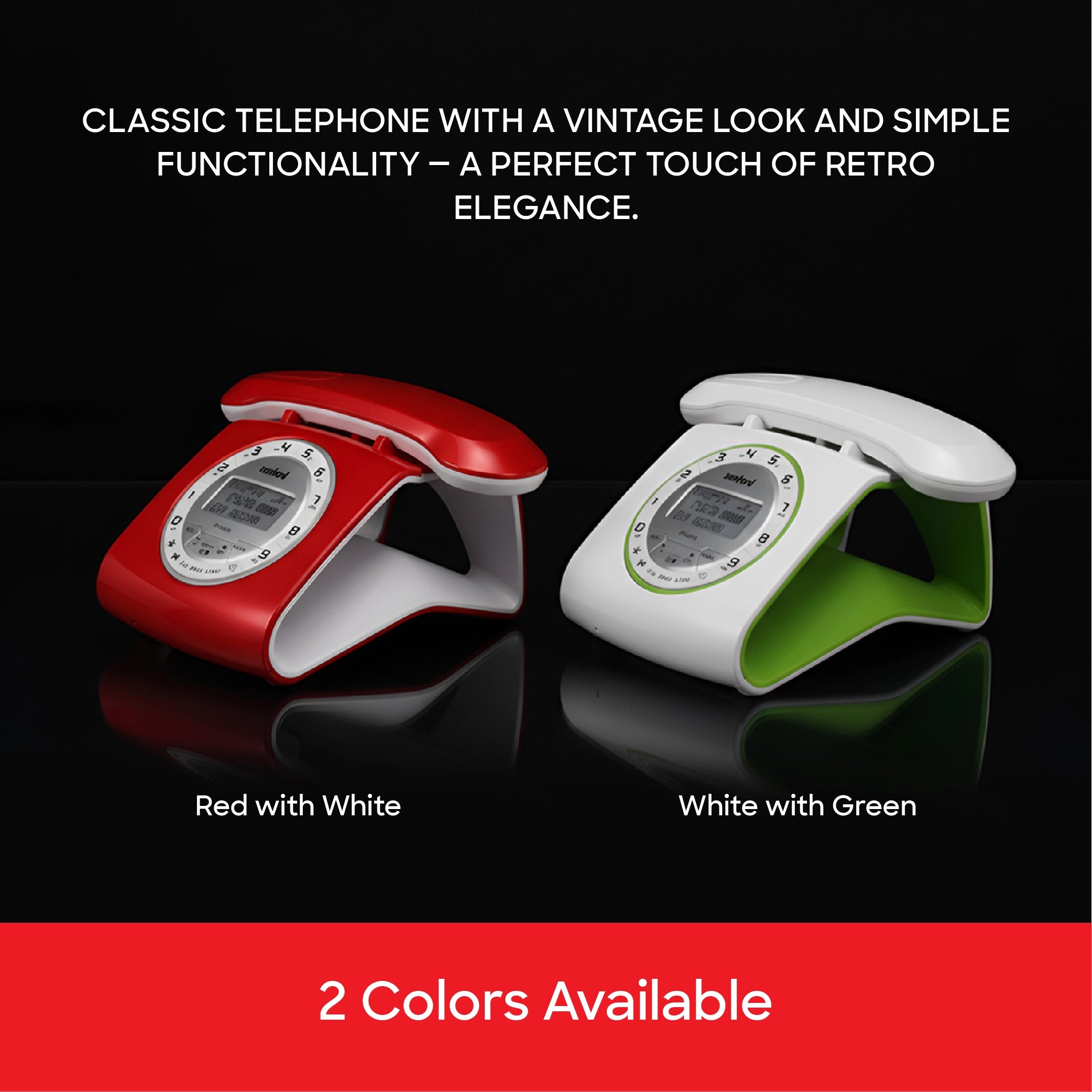 Sanford Retro Cordless Telephone with Digital Answering Machine and 60 Min Recording - SF326TL Sanford KSA