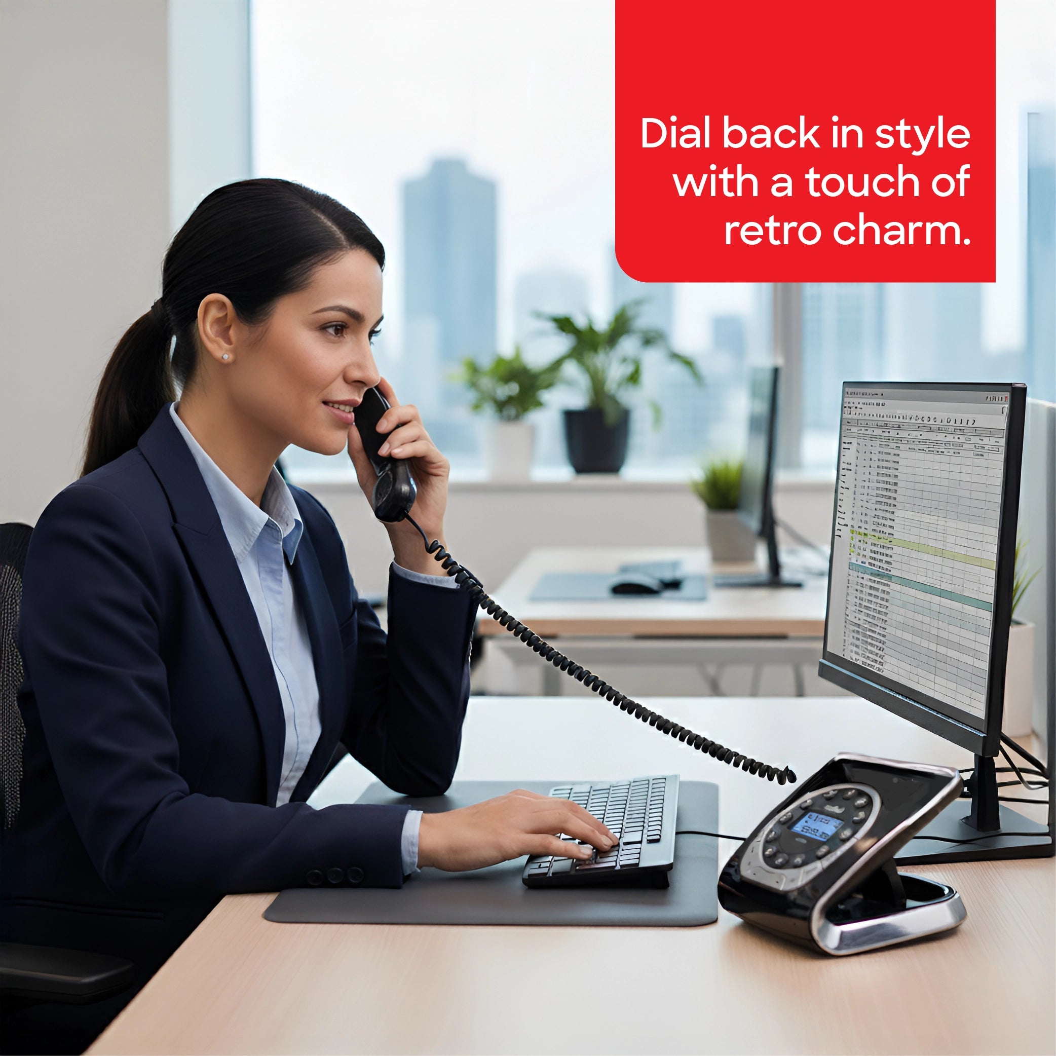 Sanford Retro Telephone with Caller ID LCD Display and Handsfree Function - SF327TL Sanford KSA