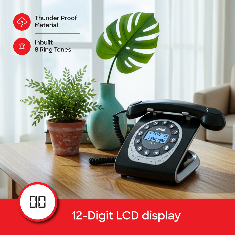 Sanford SF327TL retro phone side profile showing classic design