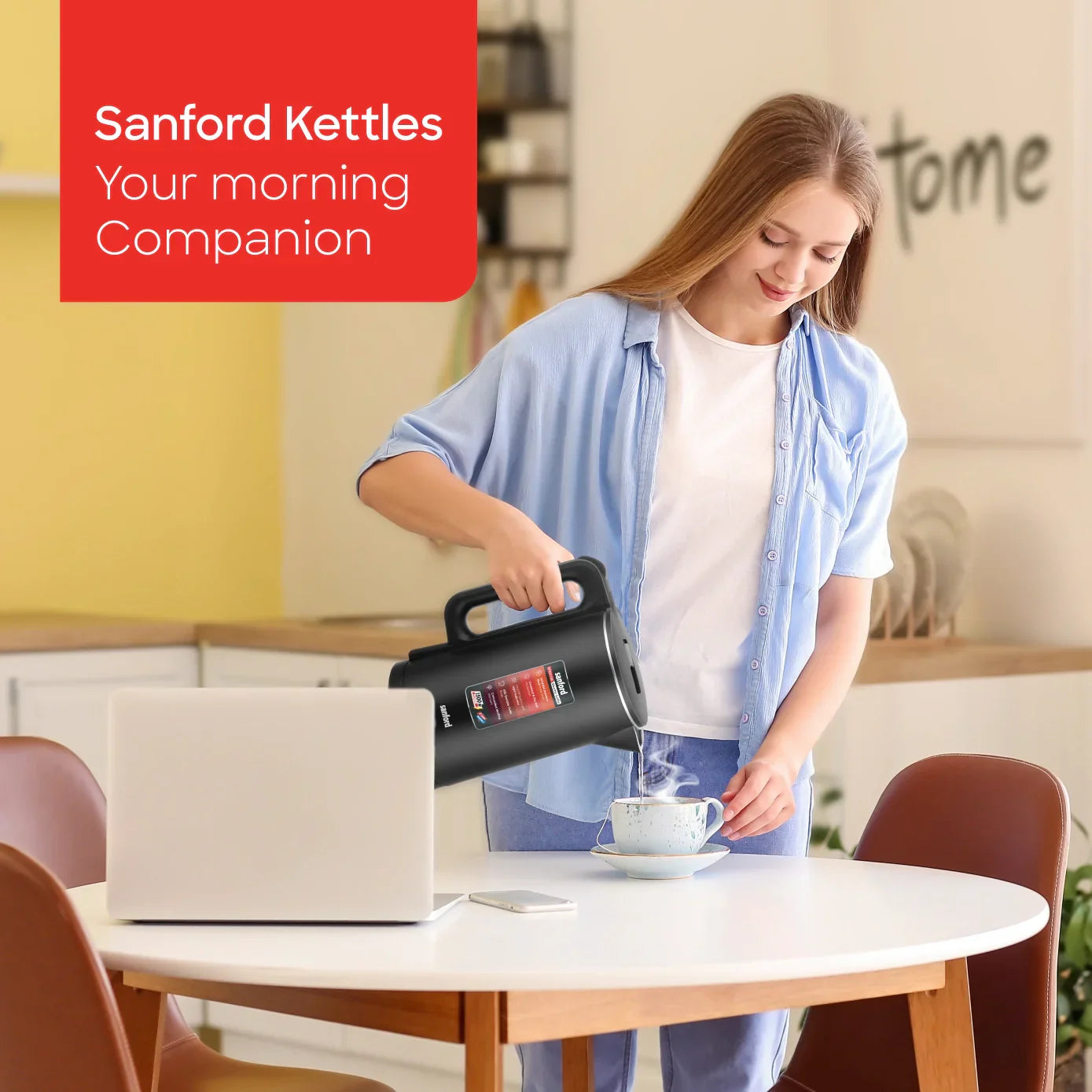 best electric kettle 1.8L double layer cordless sanford 2