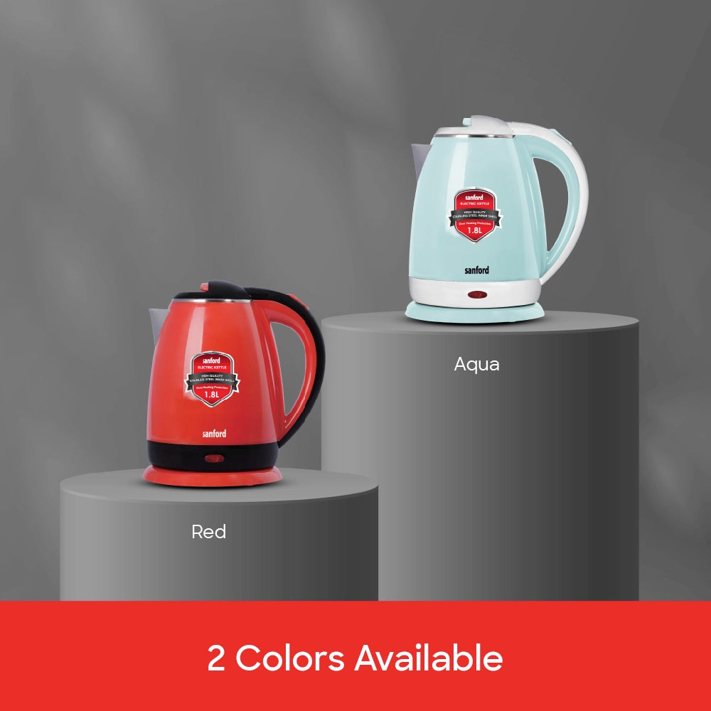 Sanford Electric Kettle 1.8L 1500W with Stainless Steel Inner Shell - SF3341EK Sanford KSA