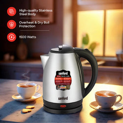 Sanford 1.8L Stainless Steel Electric Kettle 1500W Matte Finish - SF3343EK