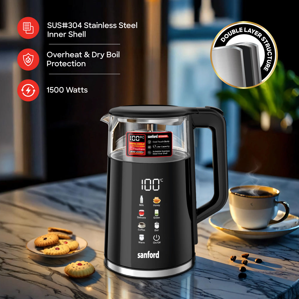 Sanford SF3361EK 1.7L electric kettle cordless base detail