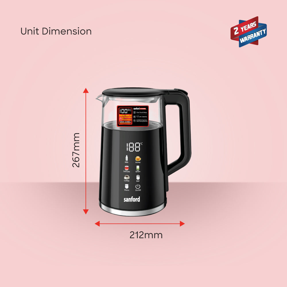 Sanford SF3361EK electric kettle in use demonstration