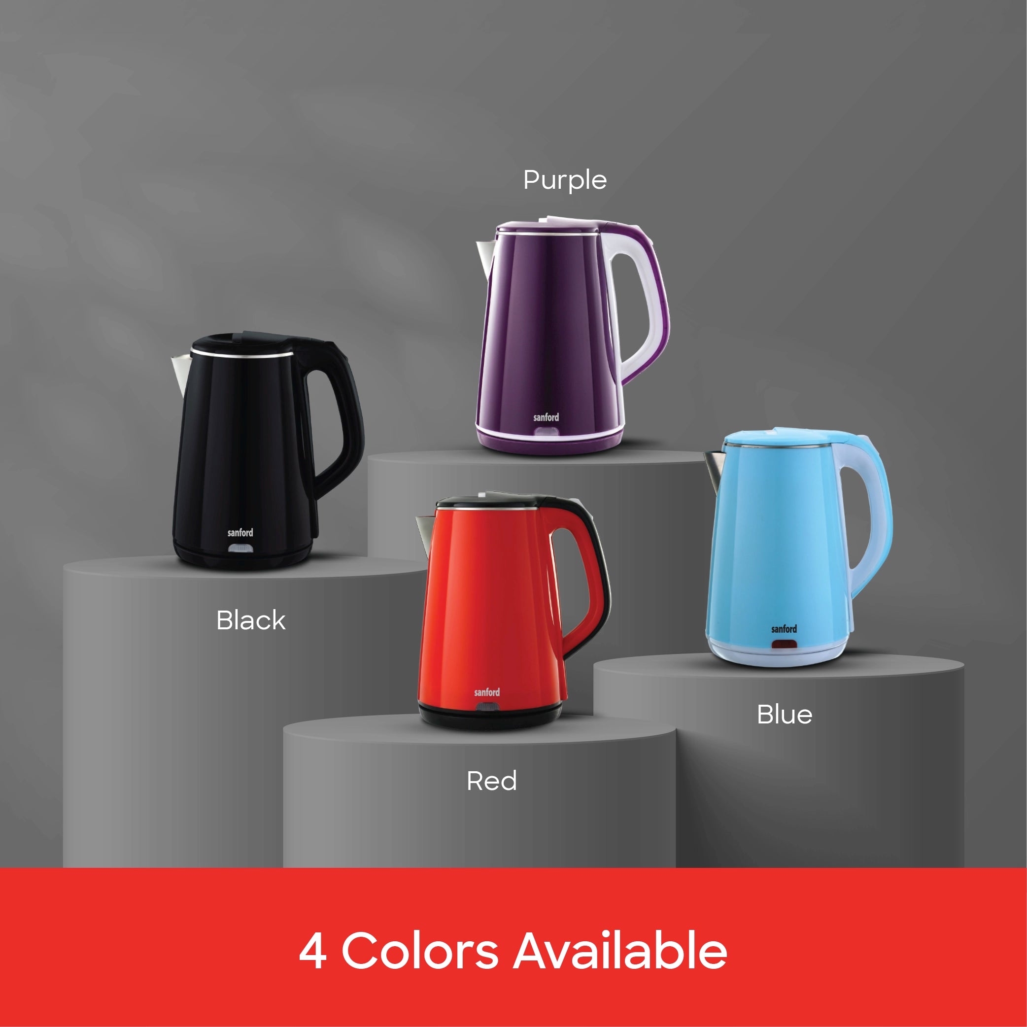 Sanford Electric Kettle 2.2L 1600W with Stainless Steel Inner Body - SF3363EK Sanford KSA