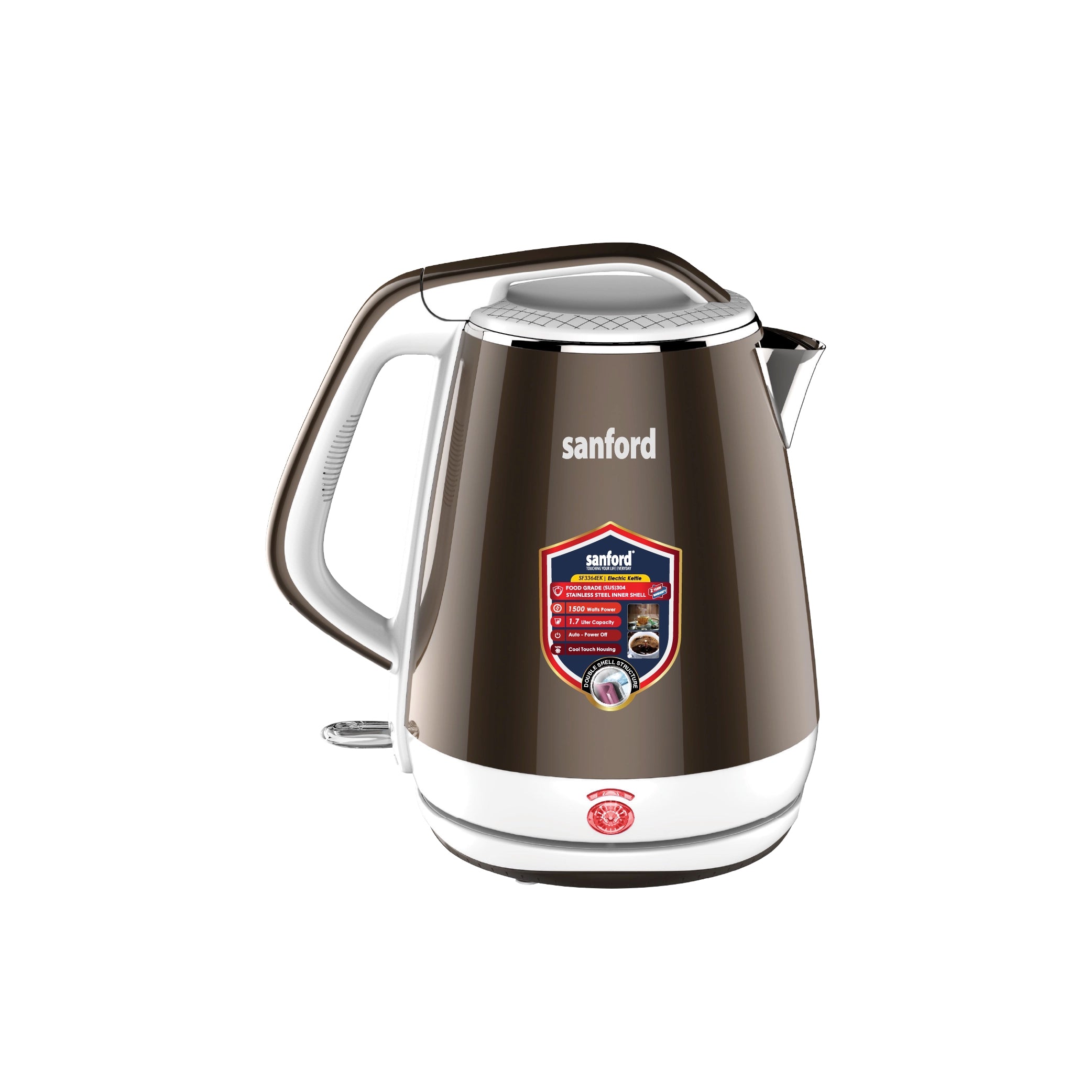 Sanford 1.7L Stainless Steel Electric Kettle 1500W with Cool-Touch Body - SF3364EK Sanford KSA