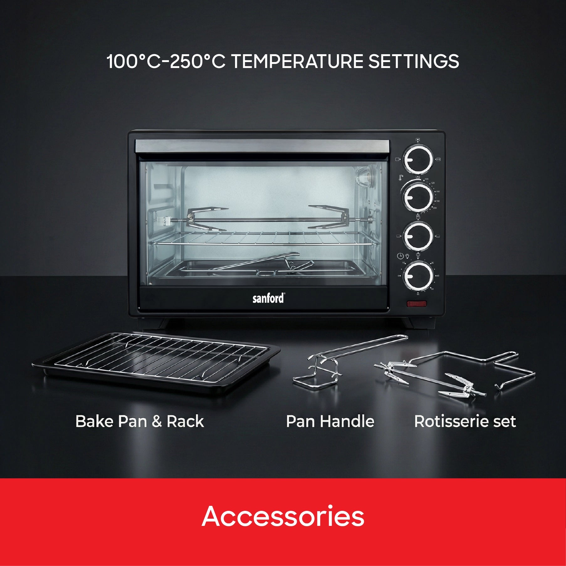 Sanford Electric Oven 30L 1600W with Rotisserie & Convection - SF3607EO Sanford KSA