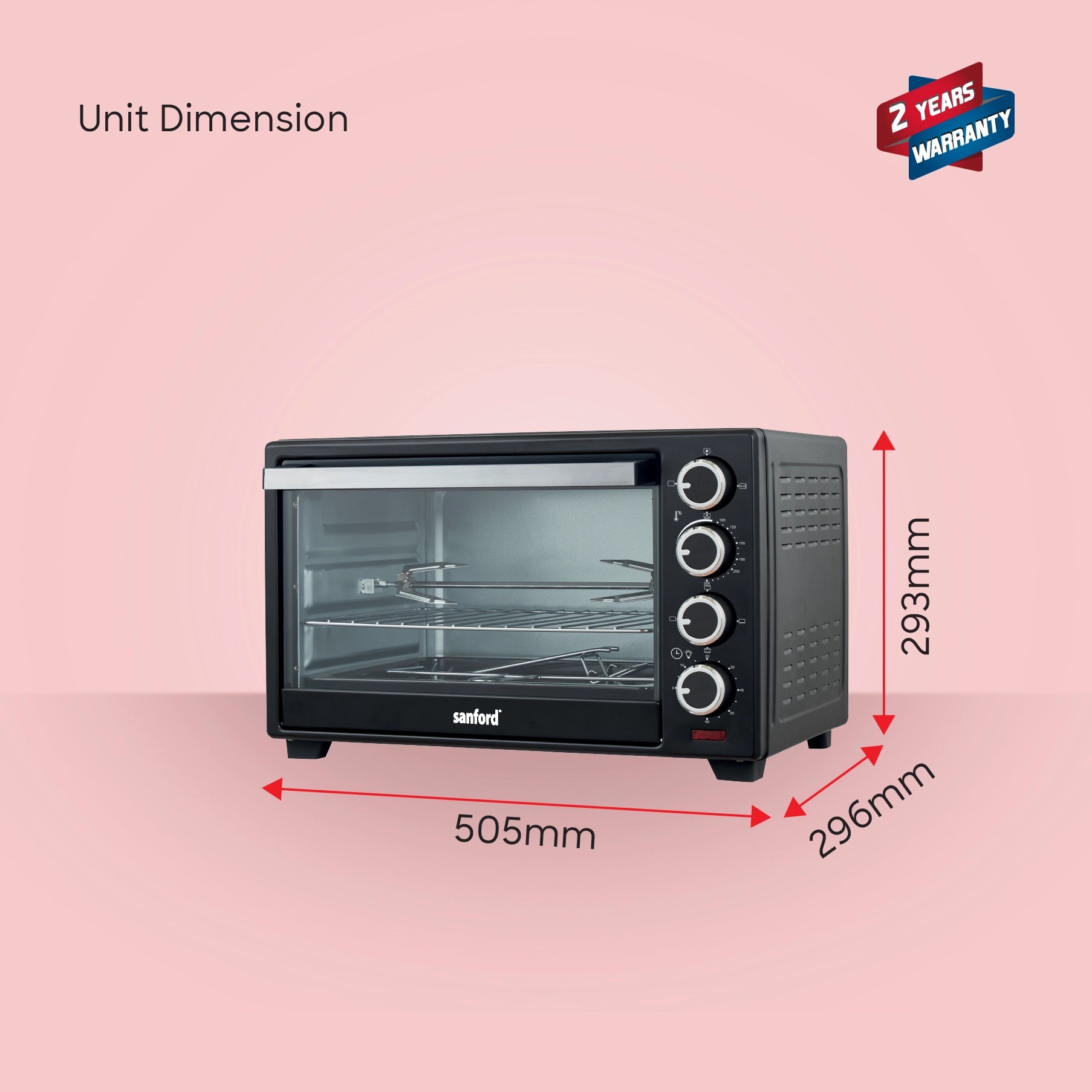 Sanford Electric Oven 30L 1600W with Rotisserie & Convection - SF3607EO Sanford KSA