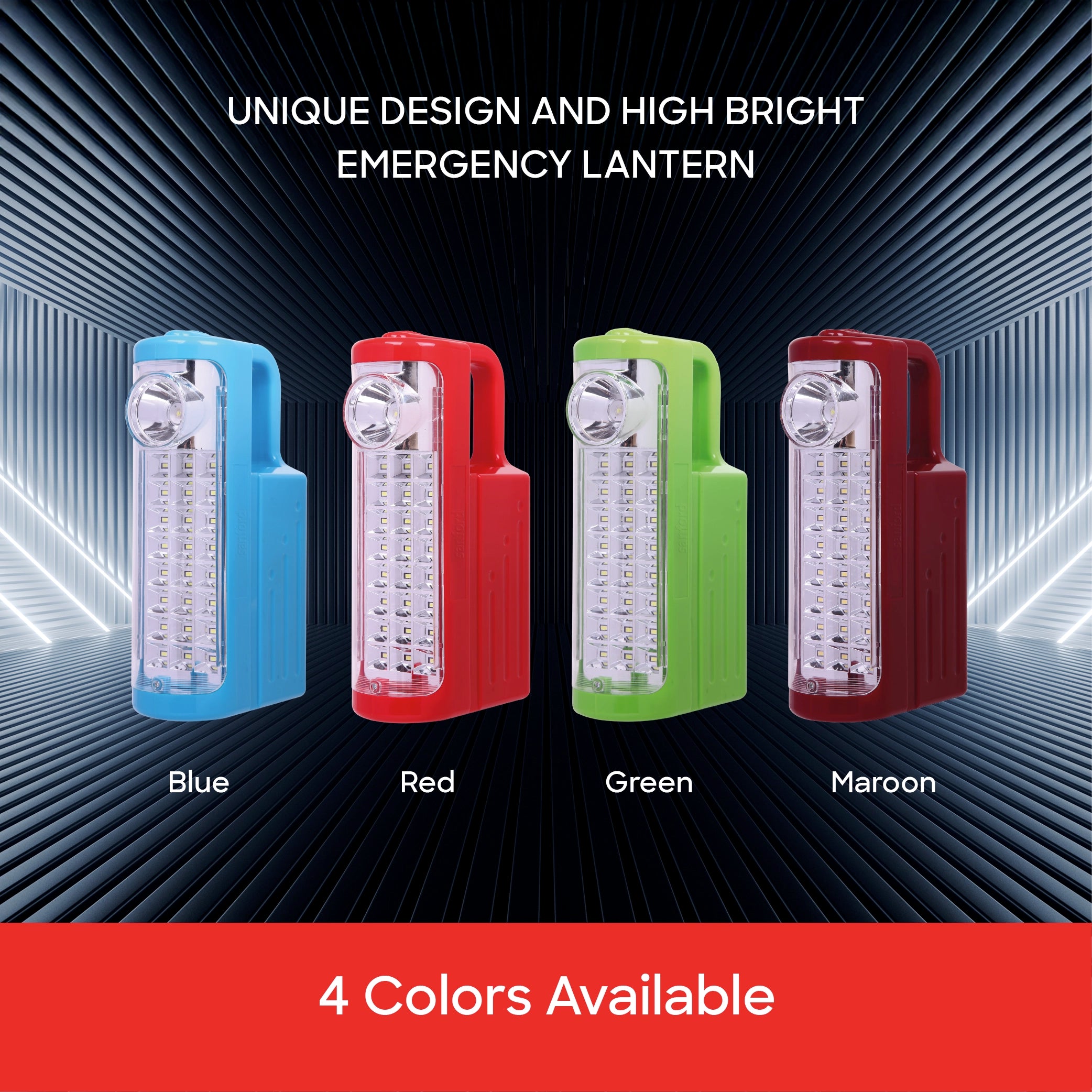Sanford 2-in-1 Rechargeable Emergency Lantern 24 SMD LED Torch with 15H Backup Multi Function - SF4320EL-C Sanford KSA
