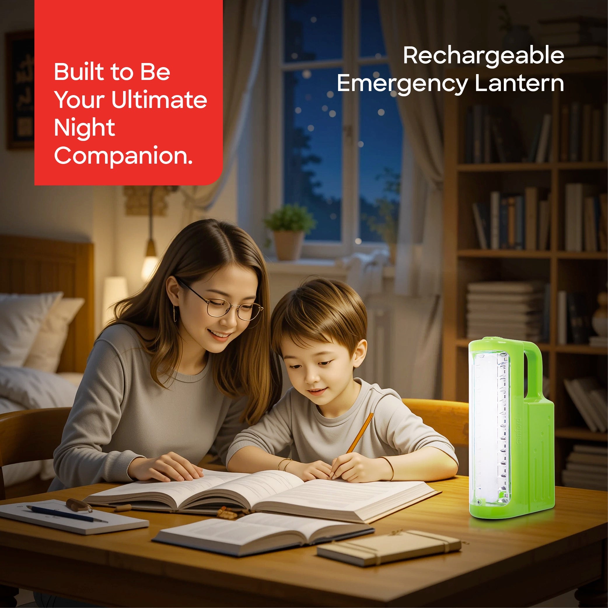 Sanford 2-in-1 Rechargeable Emergency Lantern with 60H Backup - SF4320EL-B Sanford KSA