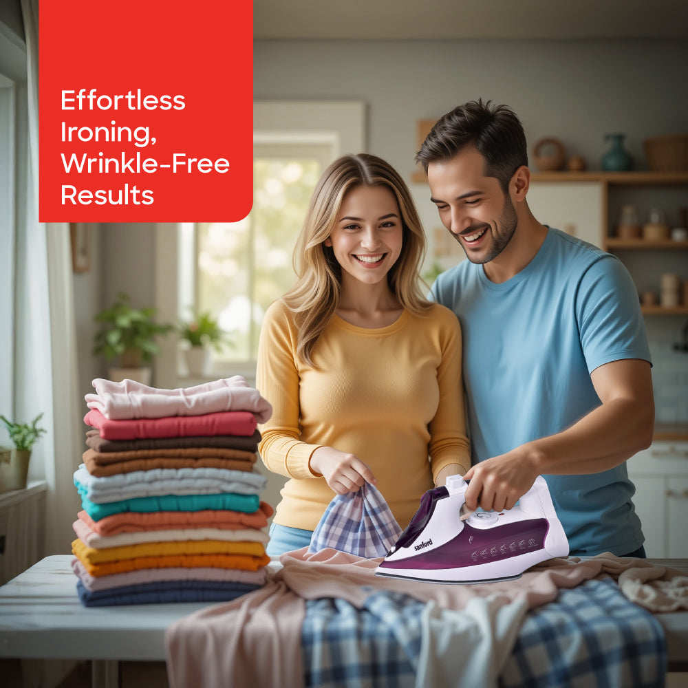 Sanford SF45CSI iron ceramic soleplate close-up detail