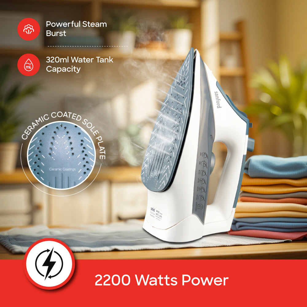 Sanford SF45CSI 3000W steam iron spray and burst steam controls