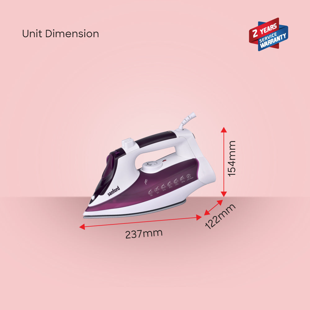 Sanford SF45CSI 3000W iron in use demonstration on fabric