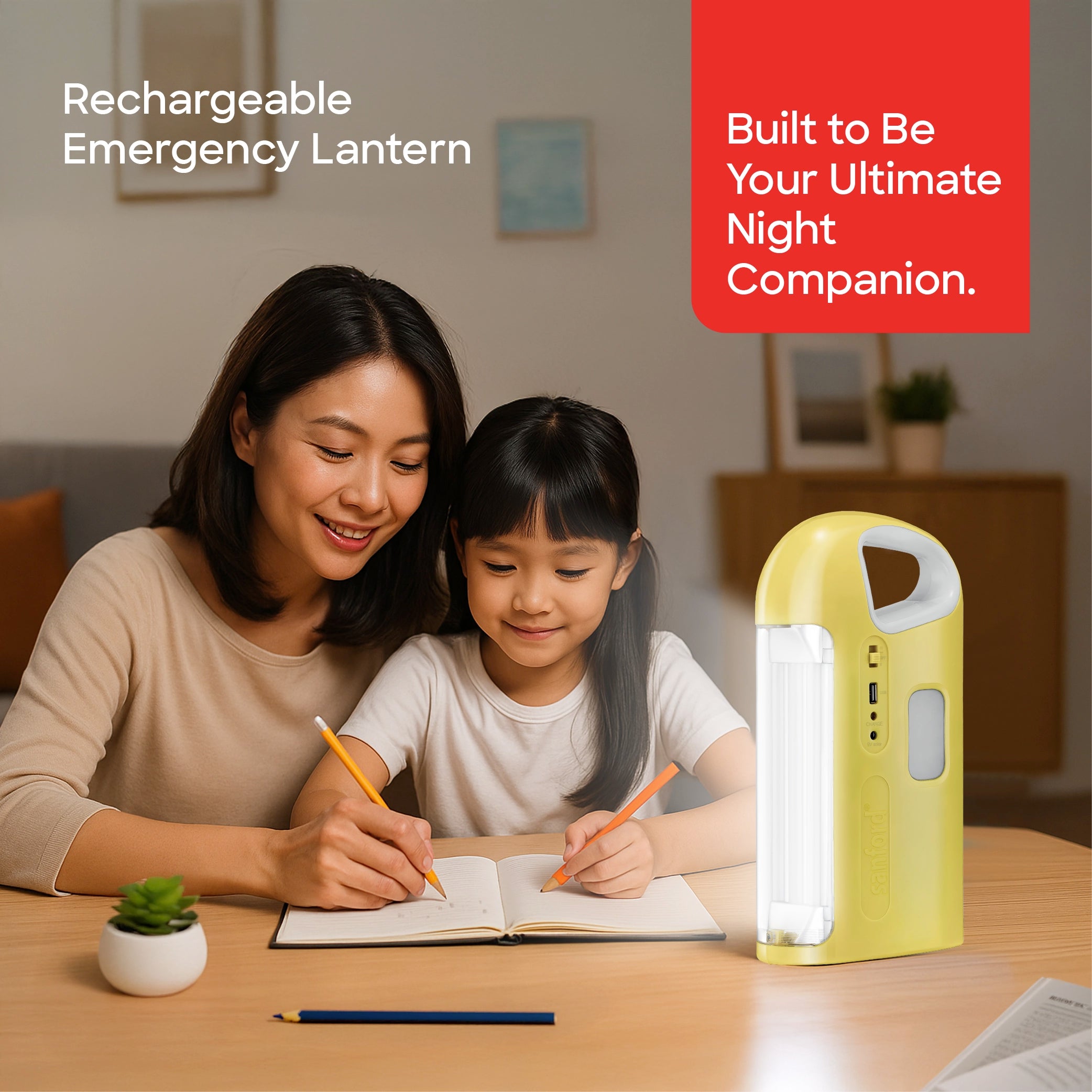 Sanford Rechargeable Emergency Lantern 90 SMD LED with 100H Backup - SF465EL Sanford KSA