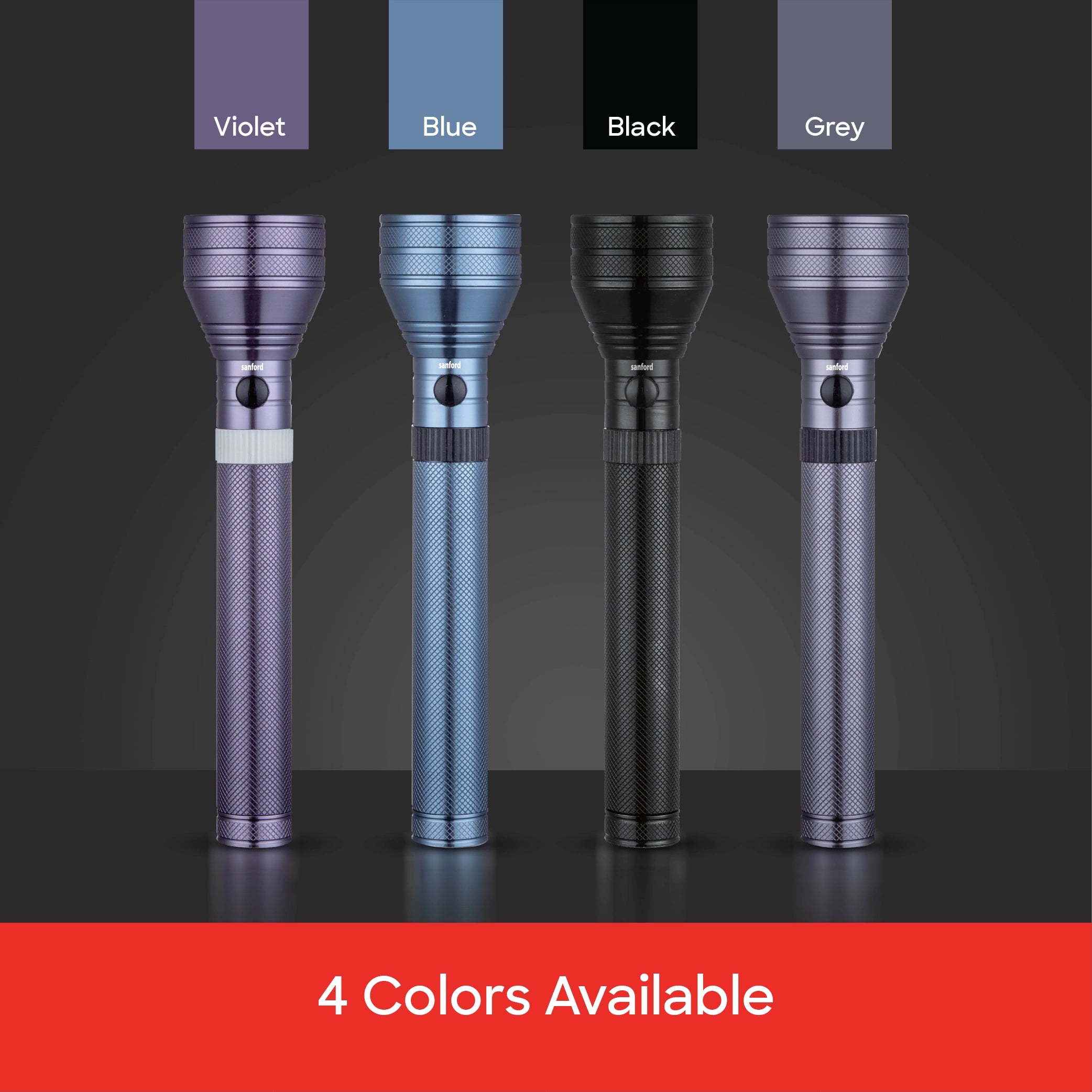 Sanford LED Flashlight Torch 7W Rechargeable Navy Series 3200m Range 680 Lumens CREE Beam - SF4664SL Sanford KSA