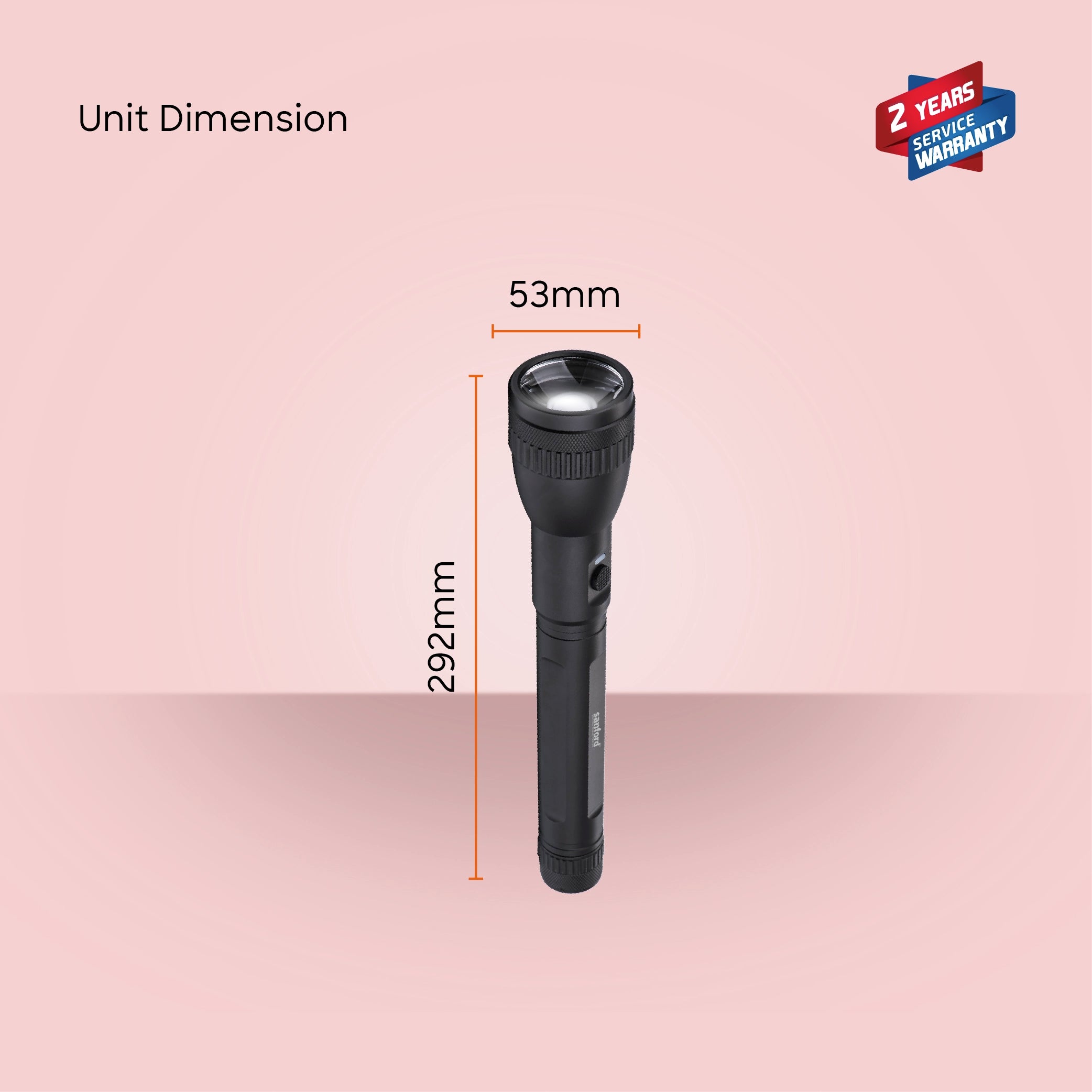 Sanford LED Flashlight Torch 20W Rechargeable Limited Edition USB-C 2200m Range 1000 Lumens Tactical - SF4667SL Sanford KSA