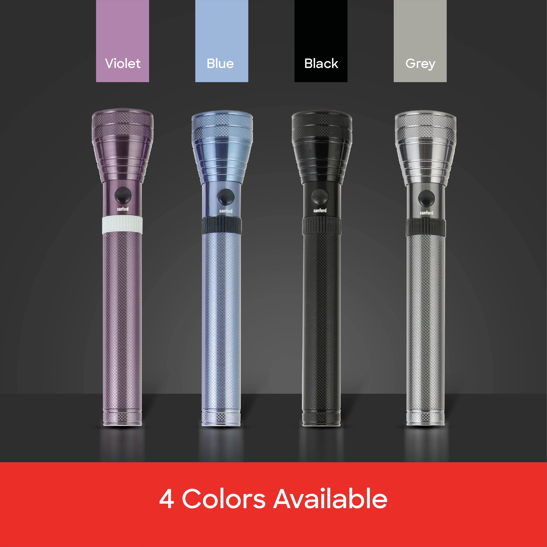 Sanford LED Flashlight Torch 5W Rechargeable Soldier Series 1800m Range 420 Lumens CREE Beam - SF4668SL Sanford KSA