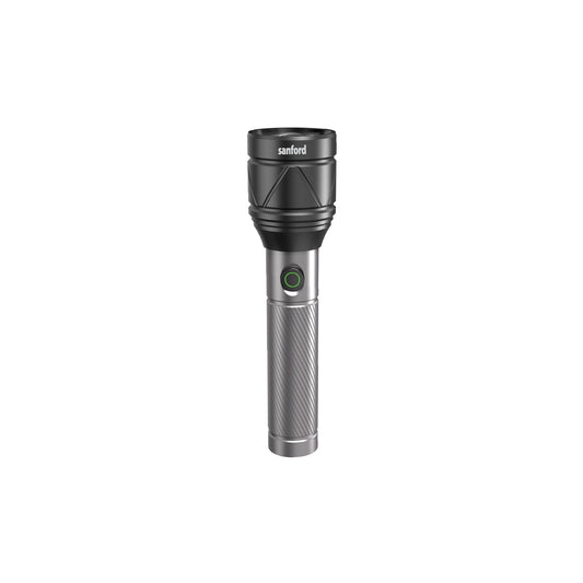 Sanford Rechargeable Flashlight Torch Zoom 4-Mode Laser LED 50W 4000 Lumens Range - SF4684SL Sanford KSA