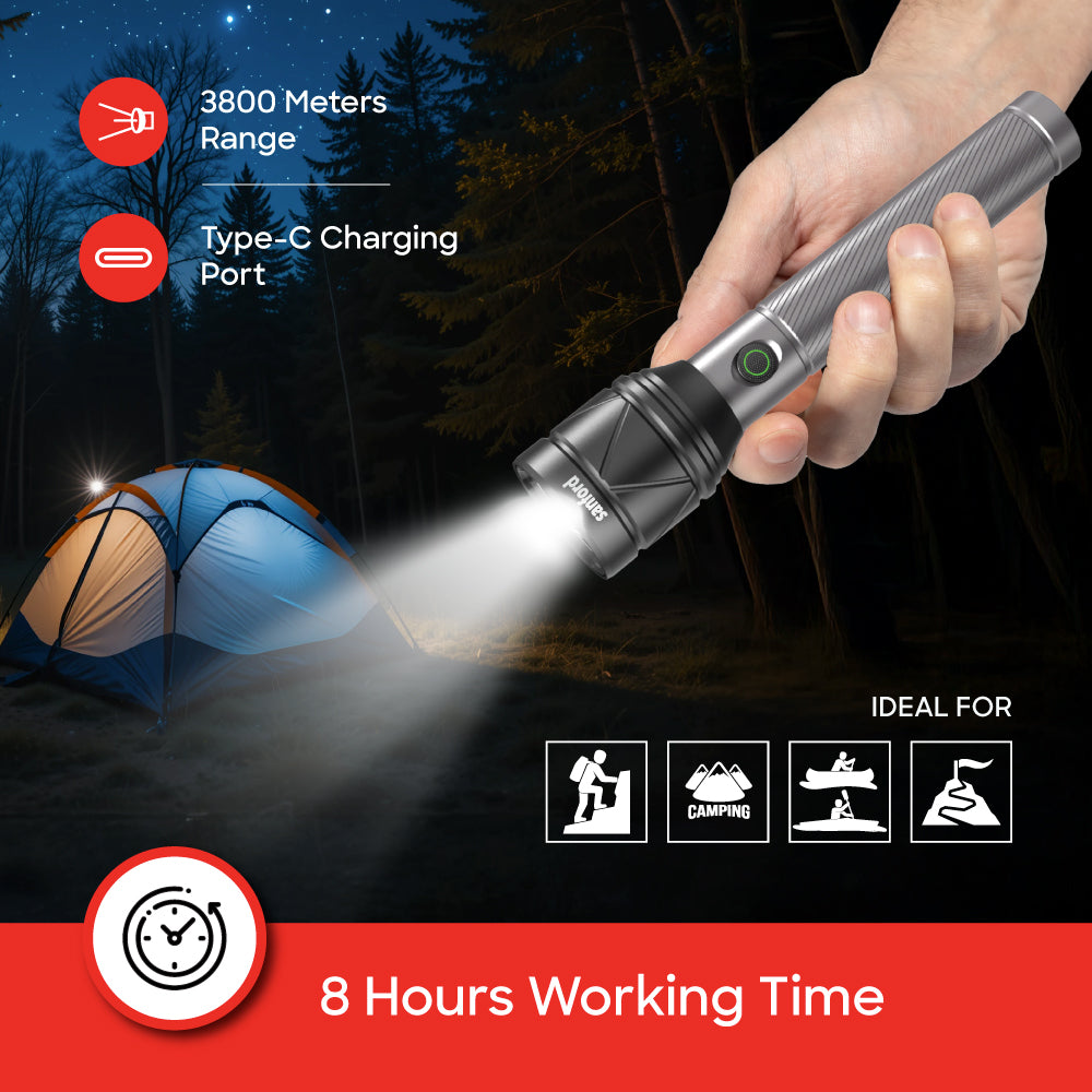Sanford SF4685SL 5000 lumens torch in use demonstration