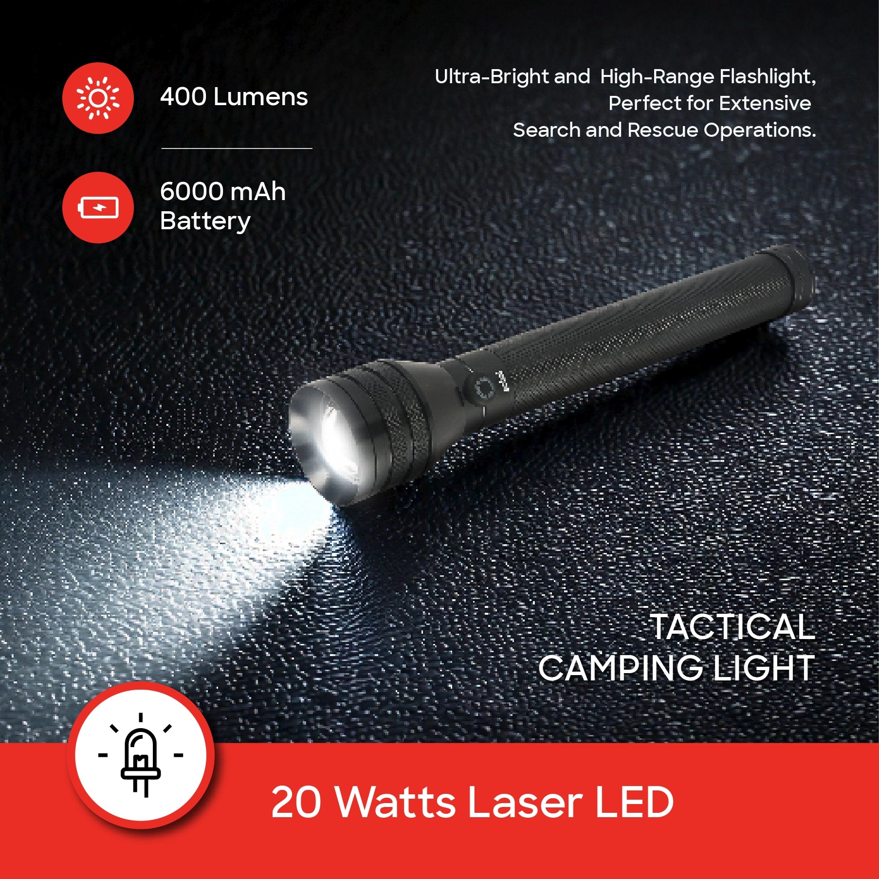 Sanford Emergency Lantern Rechargeable with Searchlight 340 Lumens - SF472SEC Sanford KSA