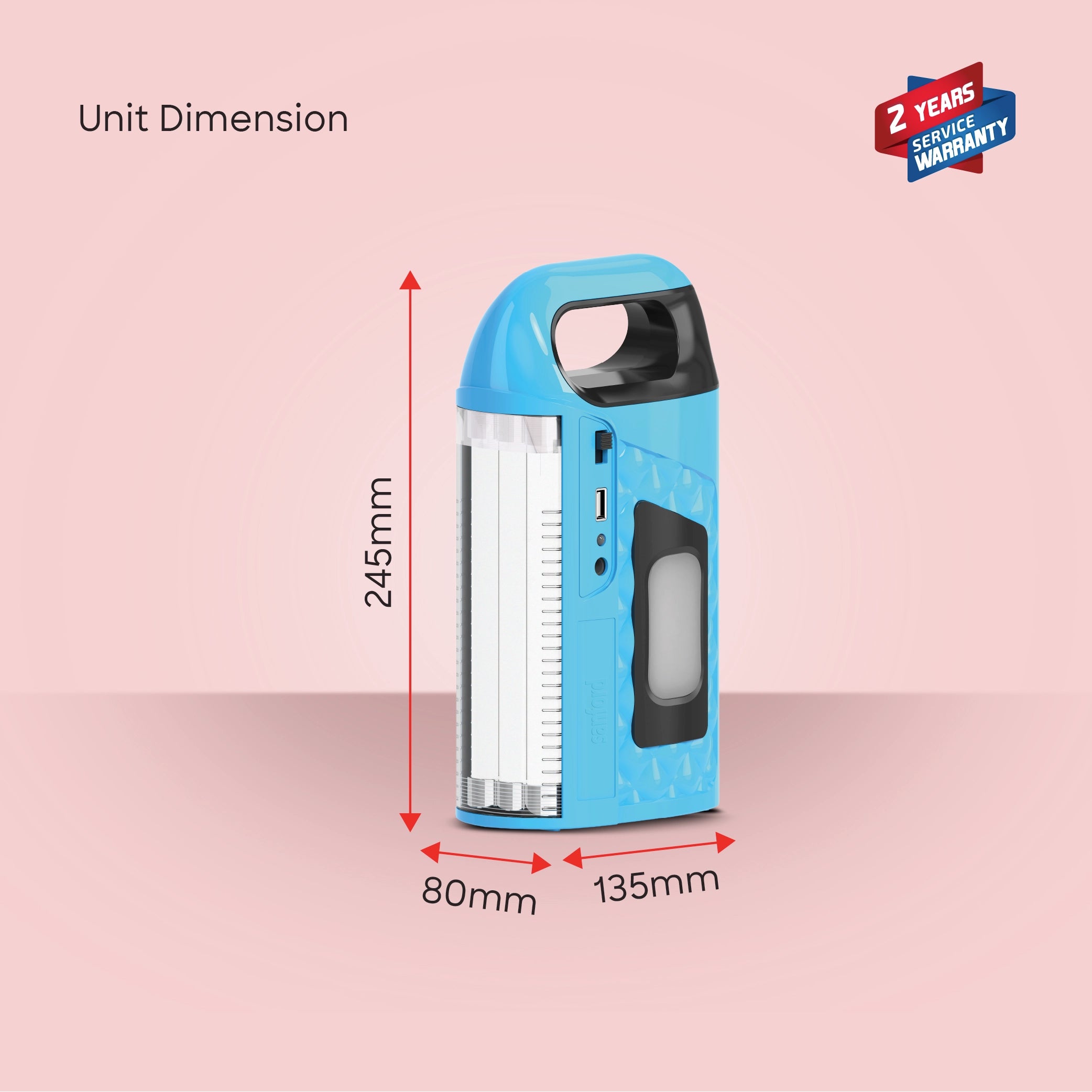 Sanford Rechargeable Emergency Lantern with Power Bank Function and Side Light - SF4732EL Sanford KSA