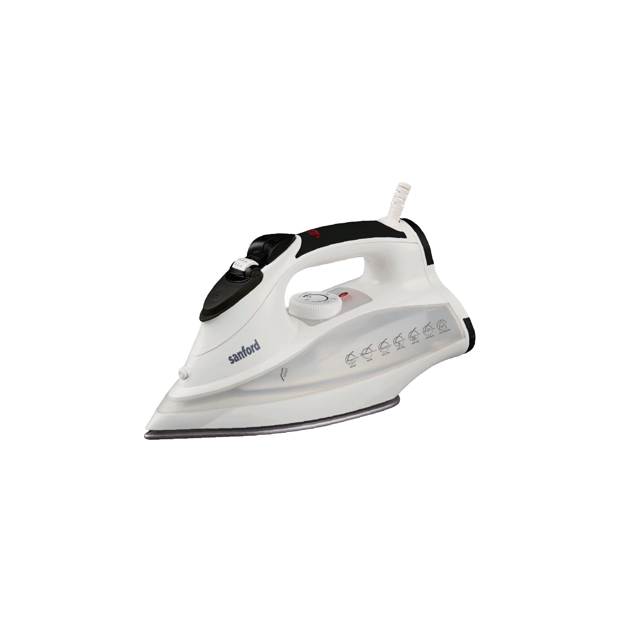 Sanford Steam Iron 3000W with Stainless Steel Soleplate, Adjustable Thermostat, 390ml Water Tank - SF47SI Sanford KSA