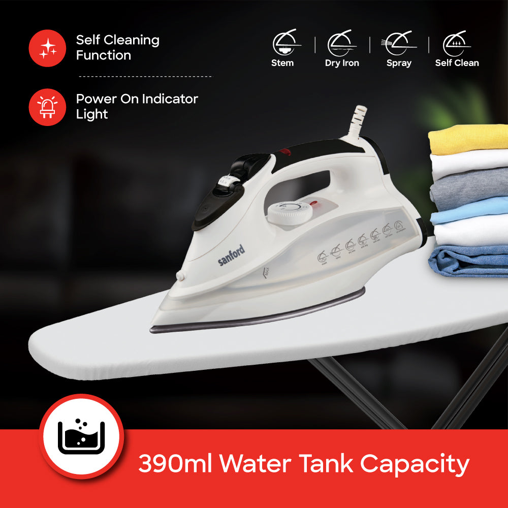 Sanford SF47SI 3000W steam iron stainless steel soleplate
