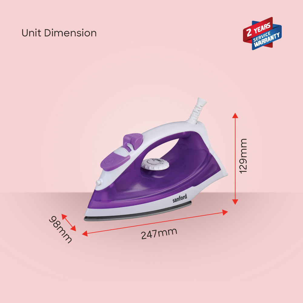 Sanford SF48SI 2200W iron in use demonstration