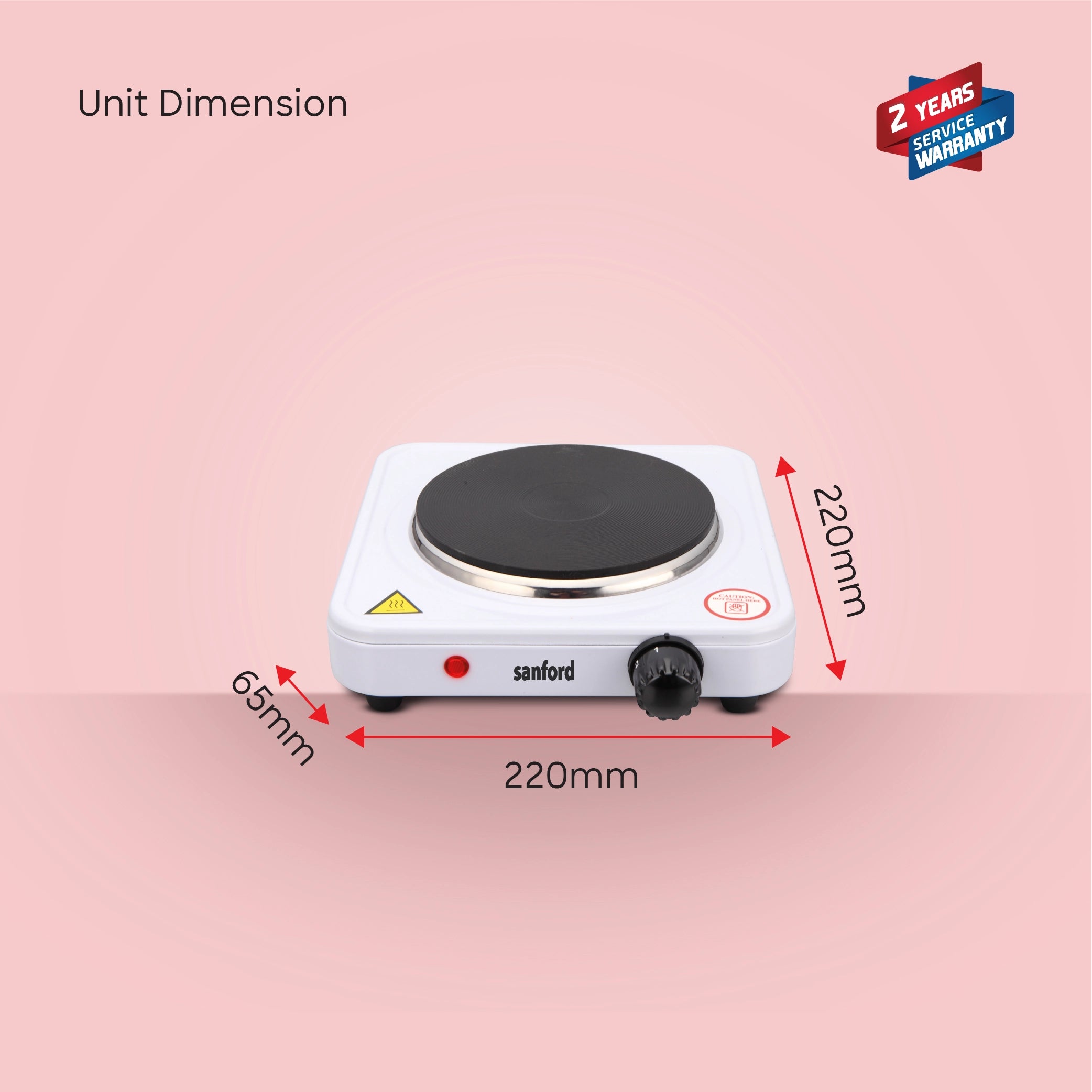 Sanford Single Hot Plate 1500W with Iron Heating Element & Temperature Control - SF5011HPT Sanford KSA