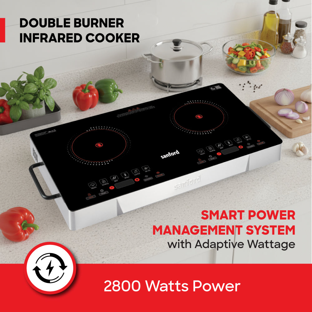 Sanford Infrared Cooker 2 Burner 2800W with Temperature Resistant Glass - SF5193IC Sanford KSA