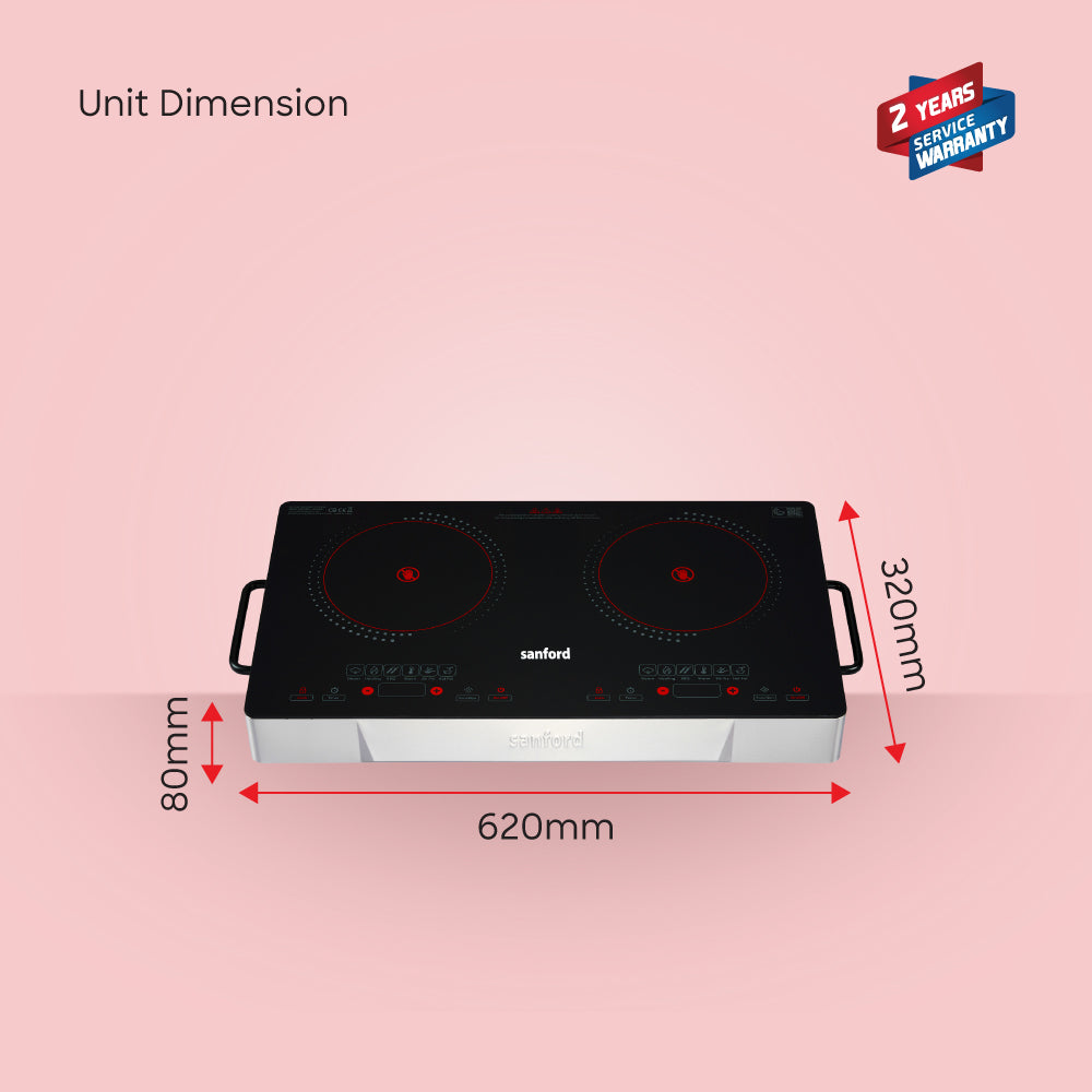 Sanford Infrared Cooker 2 Burner 2800W with Temperature Resistant Glass - SF5193IC Sanford KSA