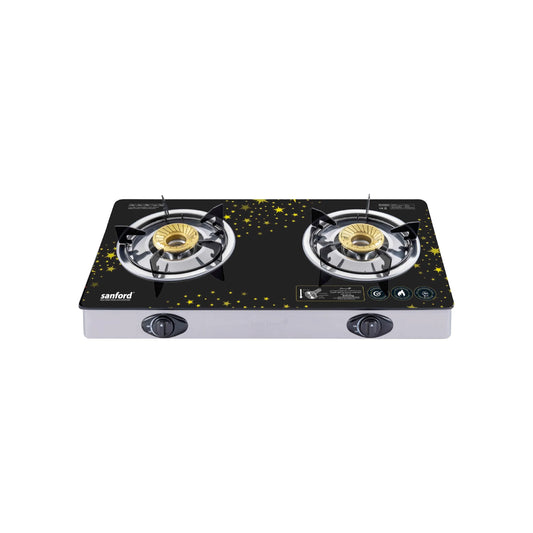 double burner glass gas stove durable sanford 1