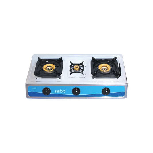 Sanford 3 Burner Gas Stove Stainless Steel with Auto Ignition & Powerful Flame - SF5310GC Sanford KSA