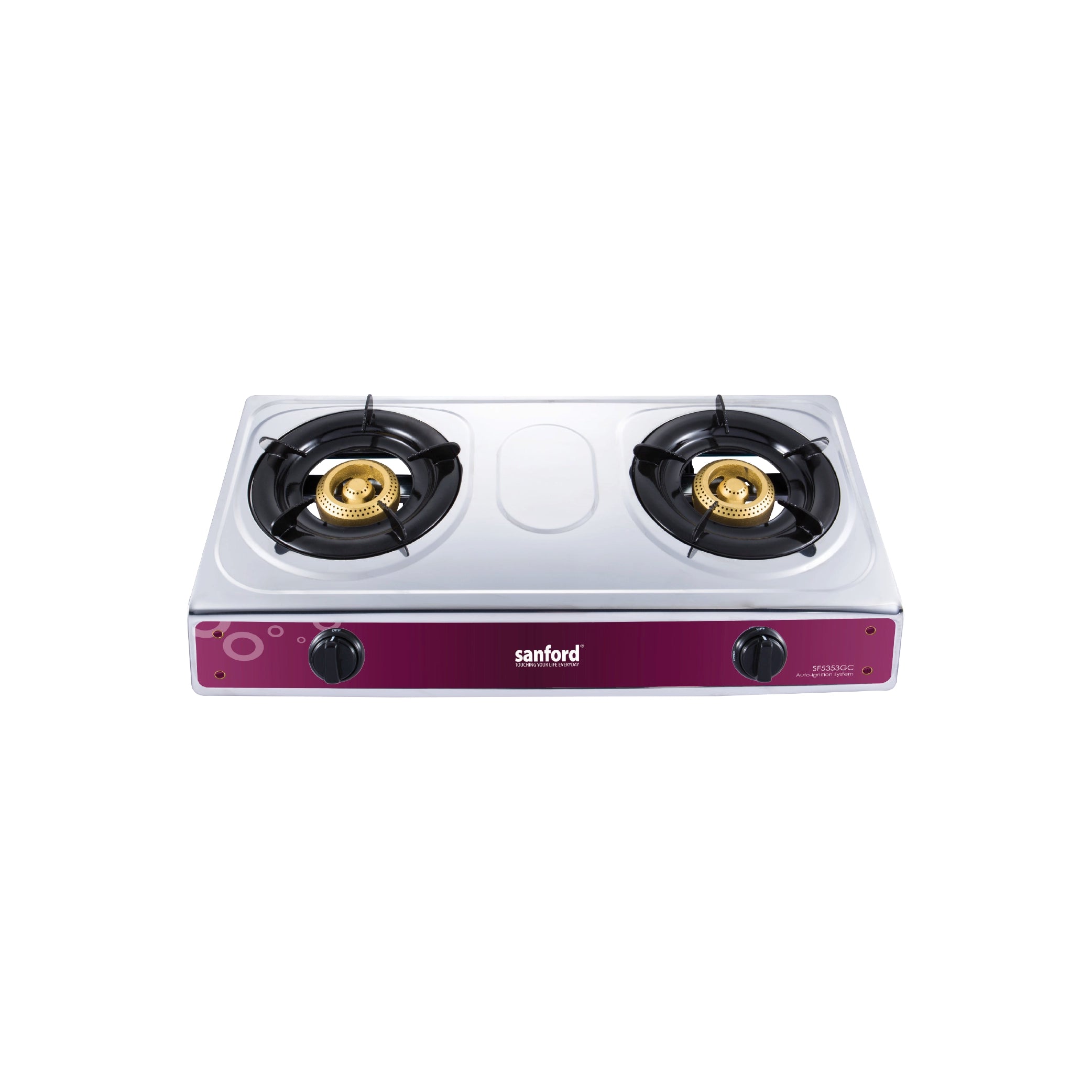 Sanford 2 Burner Gas Stove Stainless Steel with Auto Ignition & Blue Flame - SF5353GC Sanford KSA