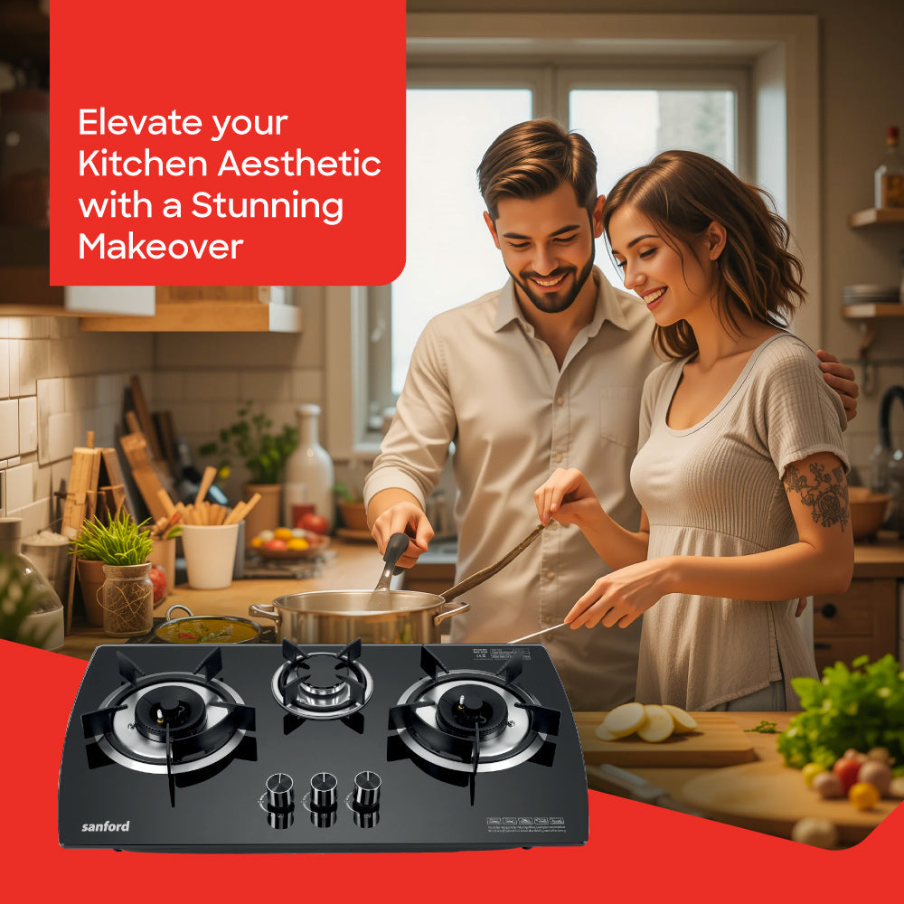 Sanford SF5404GC gas hob pulse ignition cast iron burners