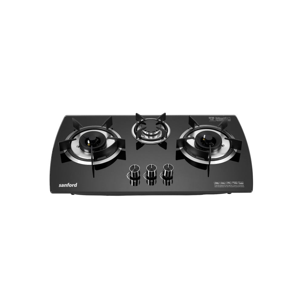 Sanford SF5404GC 3 burner gas hob toughened glass main view
