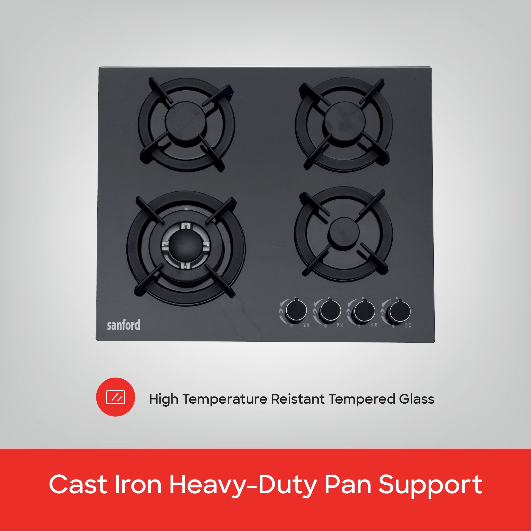 Sanford 4 Burner Gas Hob Toughened Glass with Low Gas Consumption - SF5454GH Sanford KSA